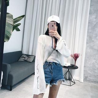 Hooded Long-sleeve Knit Top