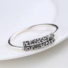 Couple Matching 925 Sterling Silver Open Bracelet Silver - One Size