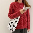 Milk Cow Print Canvas Tote Bag / Drawstring Backpack