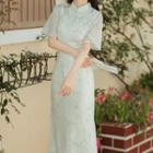 Stand-collar Qipao Dress