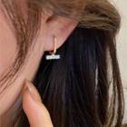 Rhinestone Bar Alloy Earring 1 Pair - Gold - One Size