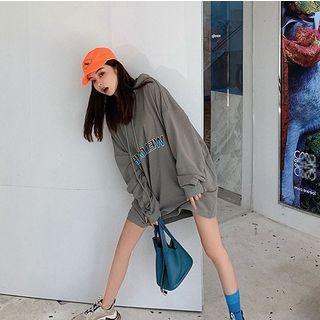 Lettering Tunic Hoodie