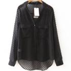 Sheer Dotted Blouse