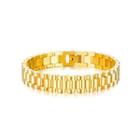 Fashion Simple Plated Gold Geometric 316l Stainless Steel Bracelet 12mm Golden - One Size