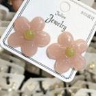 Acrylic Flower Stud Earring 1 Pair - Pink - One Size