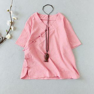 V-neck Short-sleeve Hanfu Top
