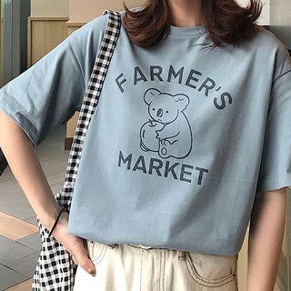 Short-sleeve Koala Print T-shirt