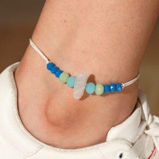 Gemstone Anklet White - One Size