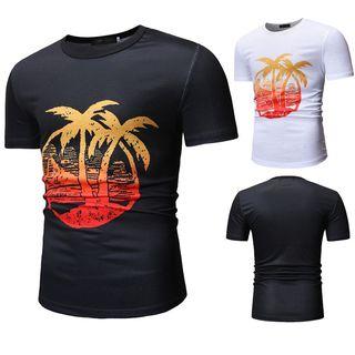 Short-sleeve Palm Print T-shirt