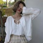 Plain Camisole Top / Lace-up Jacket