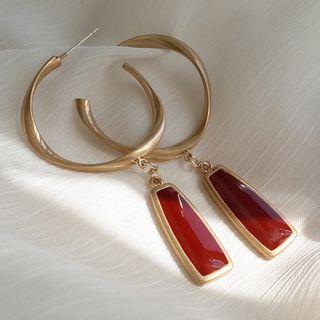 925 Sterling Silver Dangle Earring 1 Pair - S925 Silver Needle - Gold - One Size