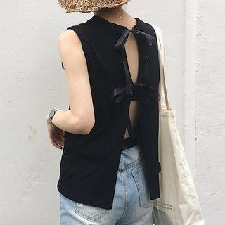 Ribbon Back Sleeveless Top