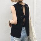 Ribbon Back Sleeveless Top
