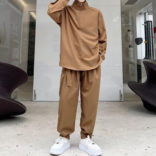 Set: Half-zip Sweatshirt + Baggy Pants