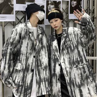 Couple Matching Tie-dyed Two Button Blazer