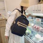 Plaid Backpack Navy Blue - One Size
