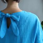 Linen Bow-back A-line Dress