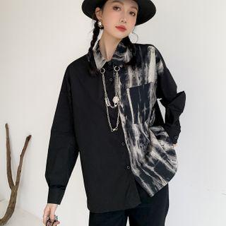 Long-sleeve Tie Dye Chain Shirt As Shown In Fgure - One Size