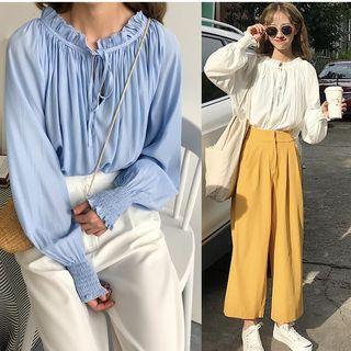Plain Blouse / Wide Leg Pants