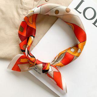 Print Scarf 1 - Orange & Red - 53cm