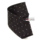 Dotted Neck Tie Black, White - One Size
