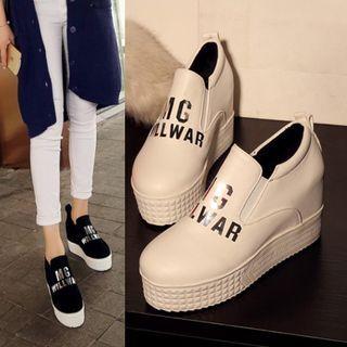 Platform Hidden-wedge Loafers