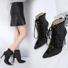 High-heel Rhinestone Short Boots