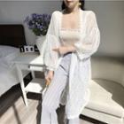 Lace Open Front Jacket