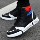 High Top Lettering Sneakers