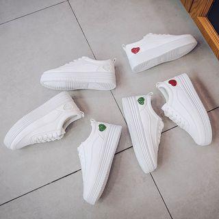 Heart Accent Platform Sneakers
