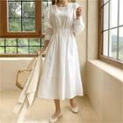 Perforated-panel A-line Dress