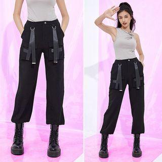 Eco-friendly High-waist Cargo Pants