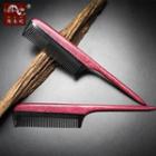Horn & Wooden Hair Comb Red - One Size
