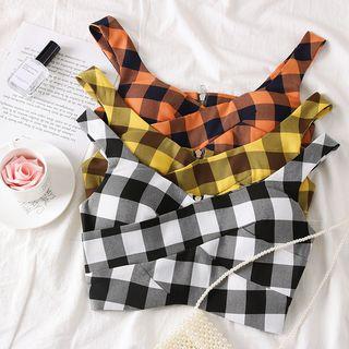 Plaid Crop Vest