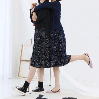 Dotted Mock Two-piece Dress