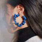 Ruffle Hoop Earrings