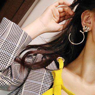 Asymmetric Lettering Earring