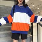 Long Sleeve Color-block Pullover
