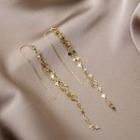 Heart Fringed Drop Earring 1 Pair - E3416 - 1 - Gold - One Size