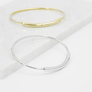Skinny Metal Bangle White - One Size