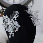 Wedding Flower Faux Crystal Headpiece / Headband / Earring