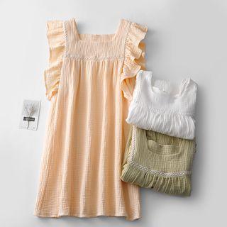Sleeveless Ruffled Mini Sleep Dress