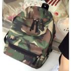 Camouflage Print Lightweight Backpack