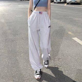 High Waist Sweatpants Gray - One Size