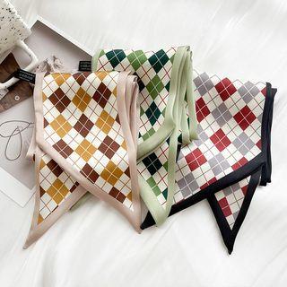 Checker Narrow Scarf Hair Tie