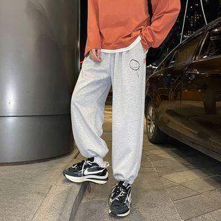 Cropped Cartoon Print Sweatpants