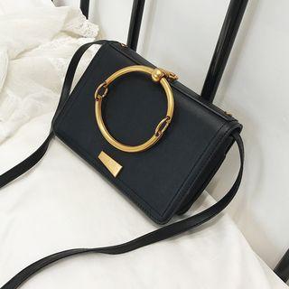 Flap Zip Metal-accent Cross Bag