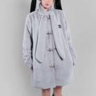 Tie-neck Fluffy Coat