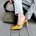 Pointed Toe High-heel Mules