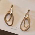 Irregular Interlocking Alloy Hoop Dangle Earring 1 Pair - Gold - One Size